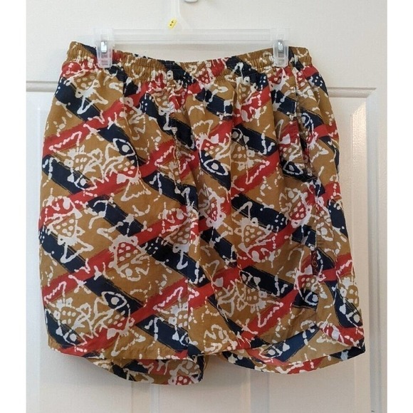 Vintage Weekends Men's Swim Shorts Large Nylon Mesh Lining Fish Pattern - Picture 1 of 7